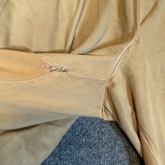 Quince Pants Womens Large Beige Khaki Cargo Joggers Tencel Stretch Flaw - Picture 13 of 13